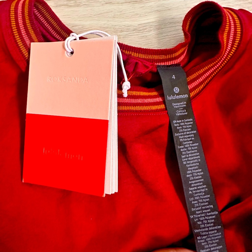 RARE! Lululemon x Roksanda Face Forward Dress Caliente Rustic Coral Size 4